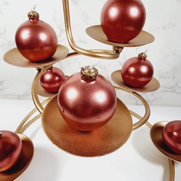 PartyLite Metal Star Holiday Ball Ornament Candles Holder tabletop Centerpiece - Picture 3 of 8